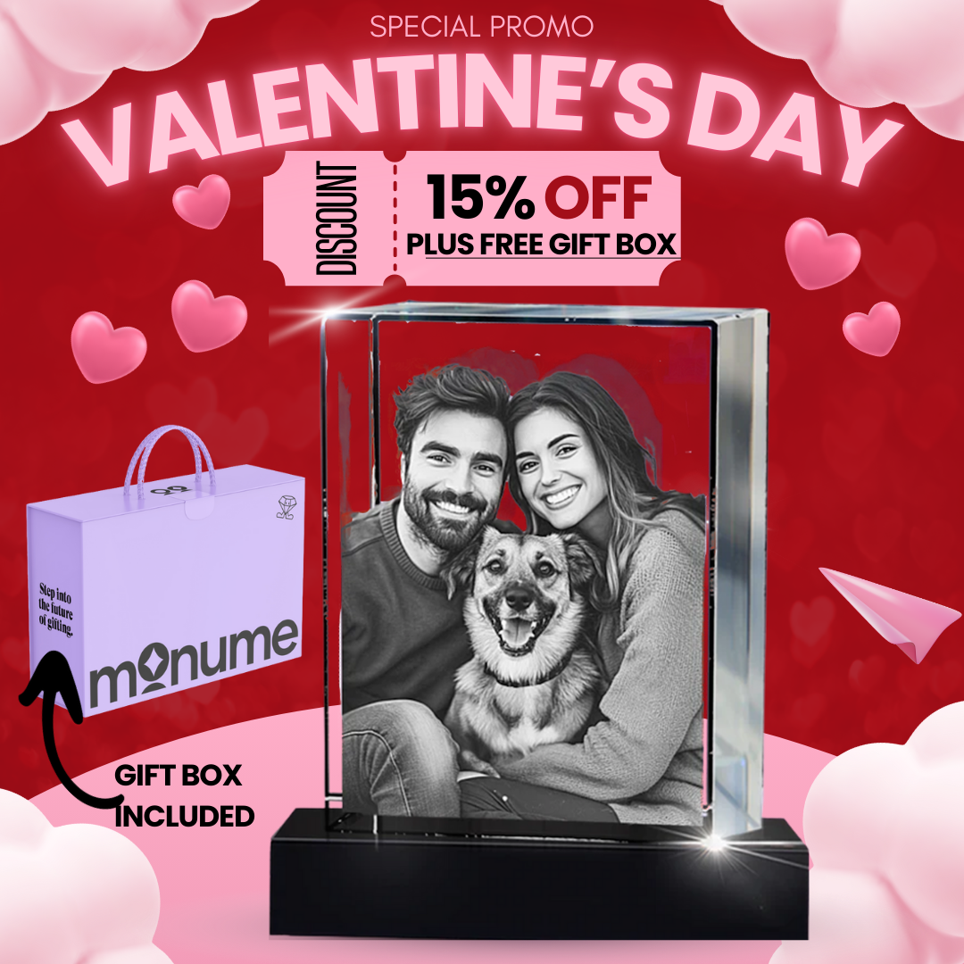 3D Crystal Cube Portrait