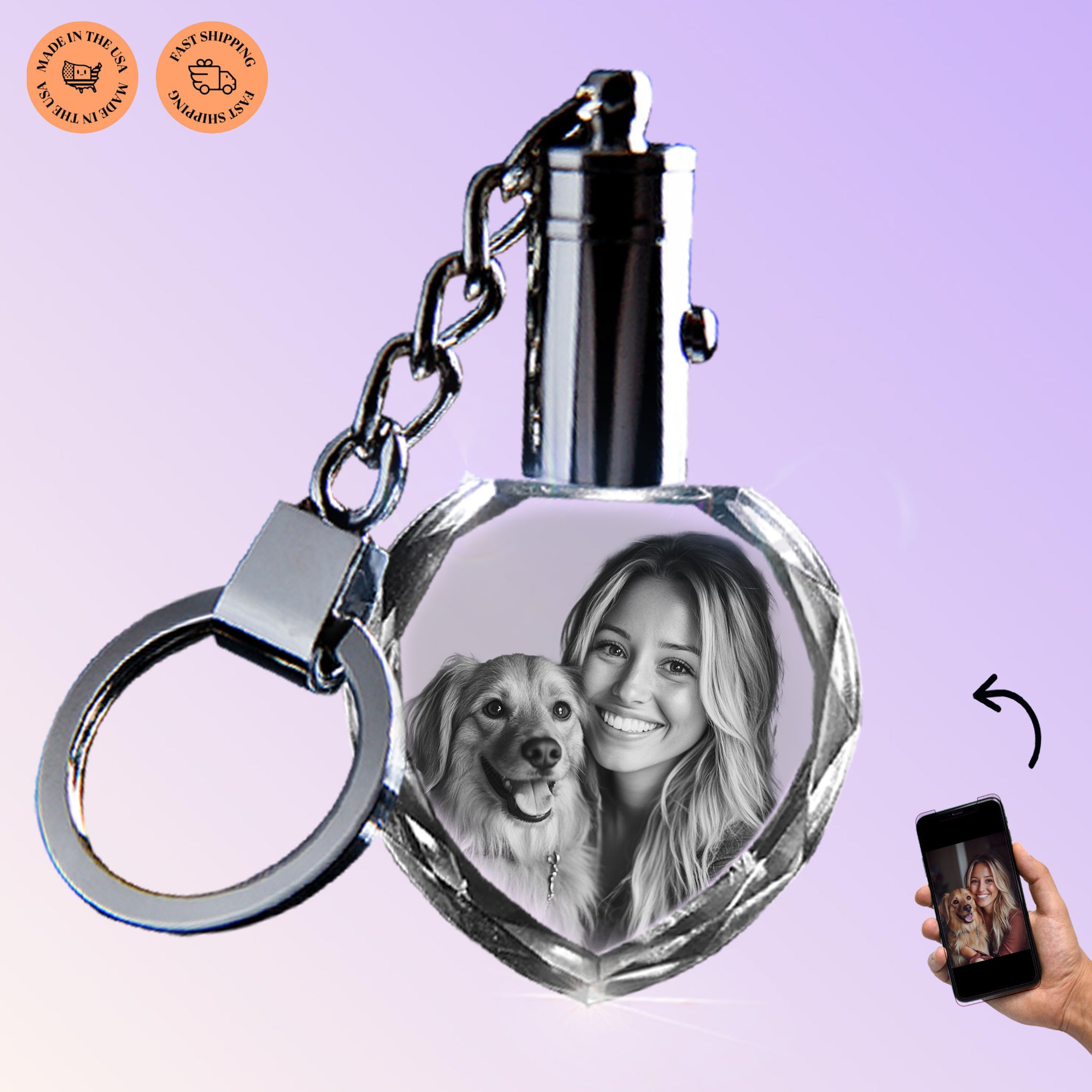 2D Keychain Heart