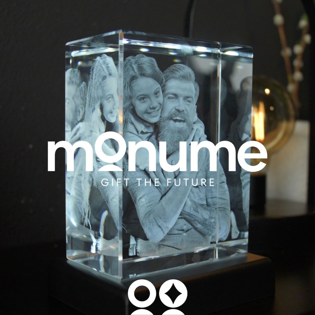 3D Crystal Cube Portrait