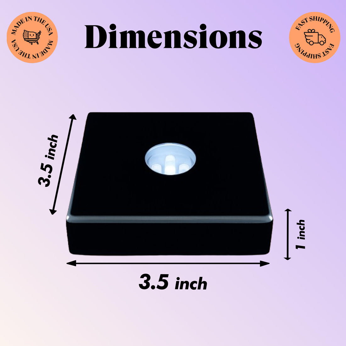 Small Wood Led Base